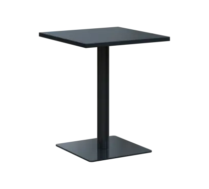 SQT 450 - 1 stůl hranlatý, deska 600x600 mm, síla 25 mm, trubková noha černá, antracit